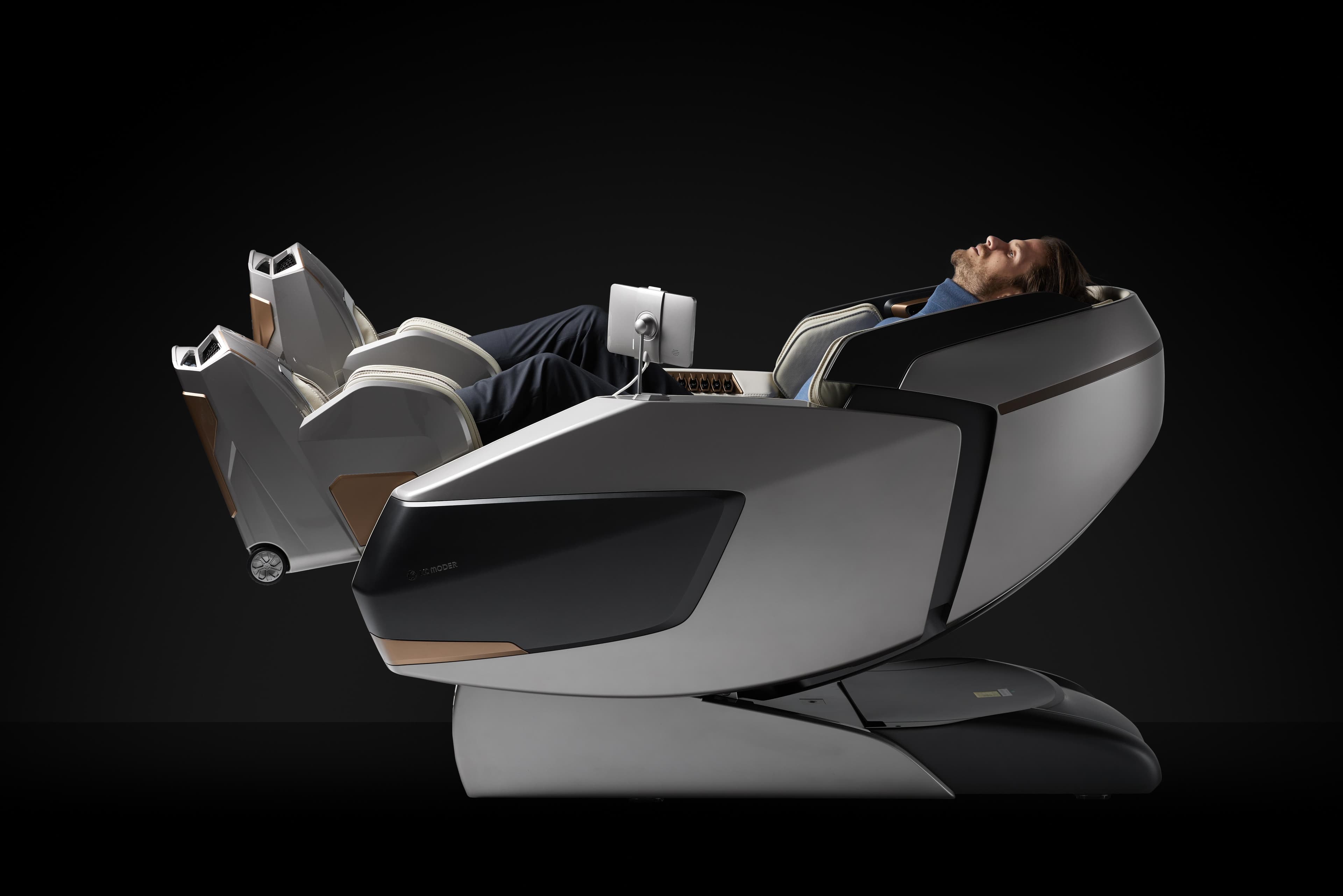 PRIME ROBO Massagesessel aus echtem Leder